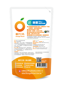 橘子工坊溫和除菌洗碗精補充包 500ml 
