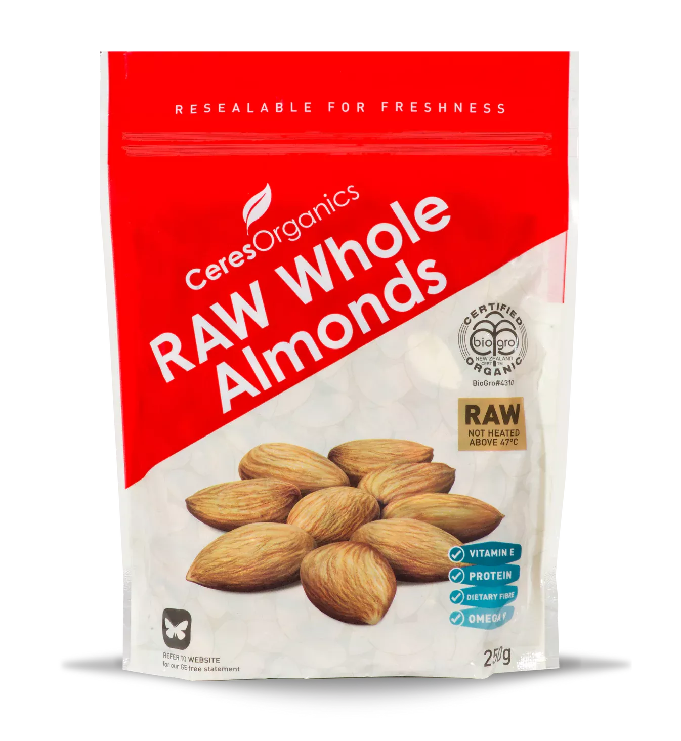 Ceres Organics Organic RAW Whole Almonds 250g