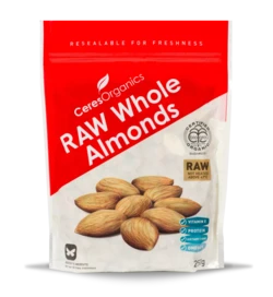 Ceres Organics Organic RAW Whole Almonds 250g