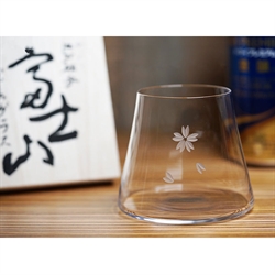 富士山寶永櫻花啤酒玻璃杯 (透明)