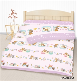 Swiss Sanitized®卡通抗菌冷气被 (蜜桃绒面) - 轻松小熊  #RK006