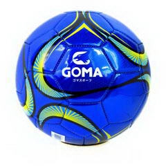 GOMA 橙片花紋足球,TPU皮5 號,藍色