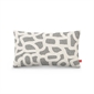Grey White Geometric Lumbar Cushion Cover - 30x50cm