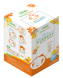 Tenson 嬰兒清潔棉柔巾 100片裝 (20x20cm)