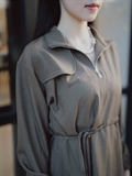 High-Neck Trench Dress 