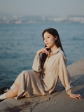 High-Neck Trench Dress 