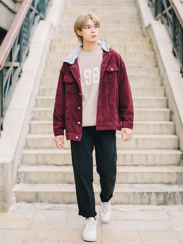 Corduroy Hooded Jacket