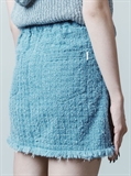  Fringe Hem Rough Denim Skirt