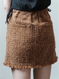 Fringe Hem Rough Denim Skirt