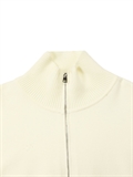 2-Way Zip High Neck Cardigan 