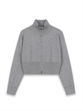 2-Way Zip High Neck Cardigan 