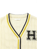  Embroidered Logo College Cardigan