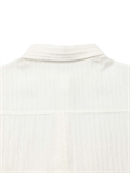 Texture Cropped Shirt With Back Slit 
