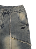  Fringed Edge Denim Shorts