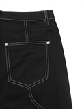 Contrast Stitch Denim Shorts 