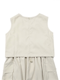 Layered Dress With Cargo Pockets 