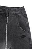  Fringed Edge Denim Shorts