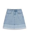 Raw Edge Denim Skirt