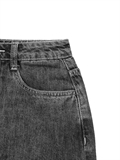  Raw Edge Denim Skirt