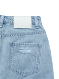  Raw Edge Denim Skirt