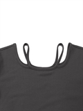 Halter Neck Rib Tee 