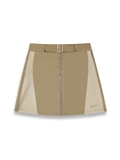  Zip Up Patchwork Skirt