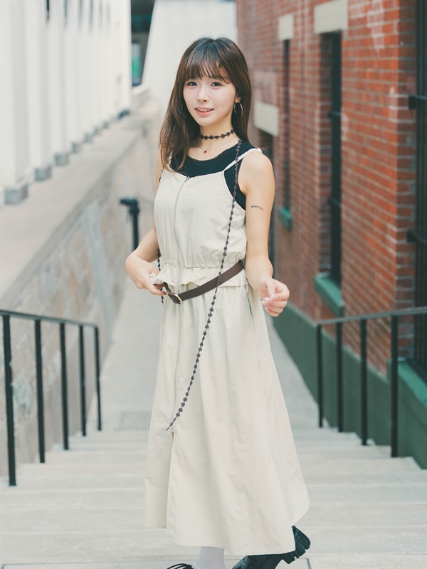 Zip-Front Midi Dress 