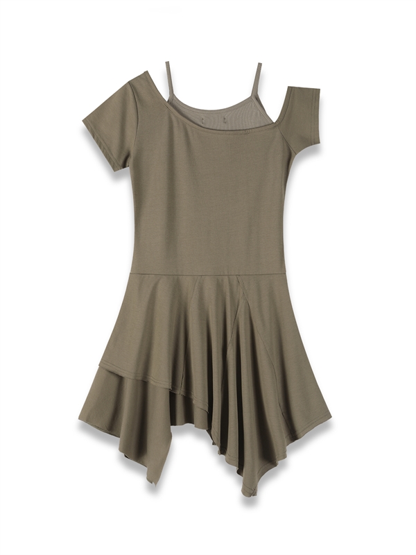 Layered Cold Shoulder Dress