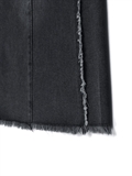  Fringed Edge Denim Skirt
