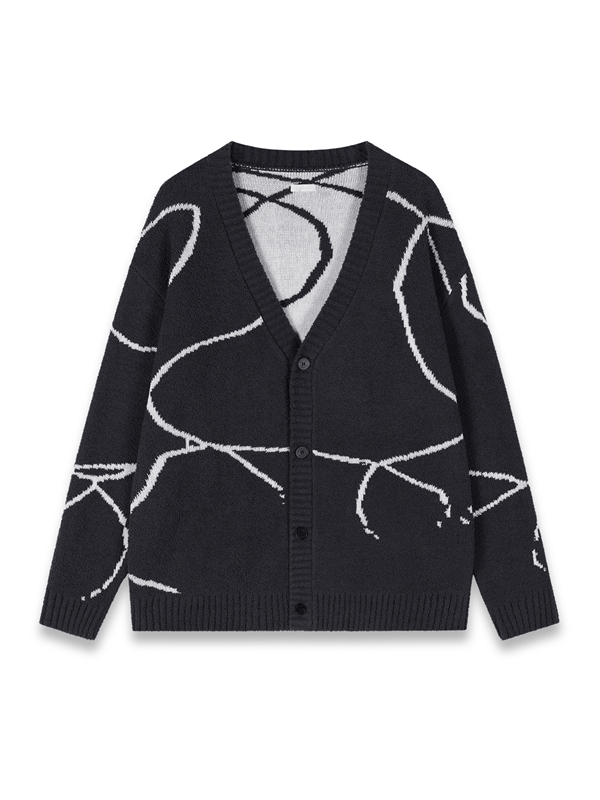 Geometric Pattern Cardigan