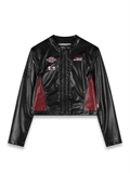  PU Leather Moto Jacket