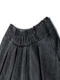  Denim Pleated Skirt