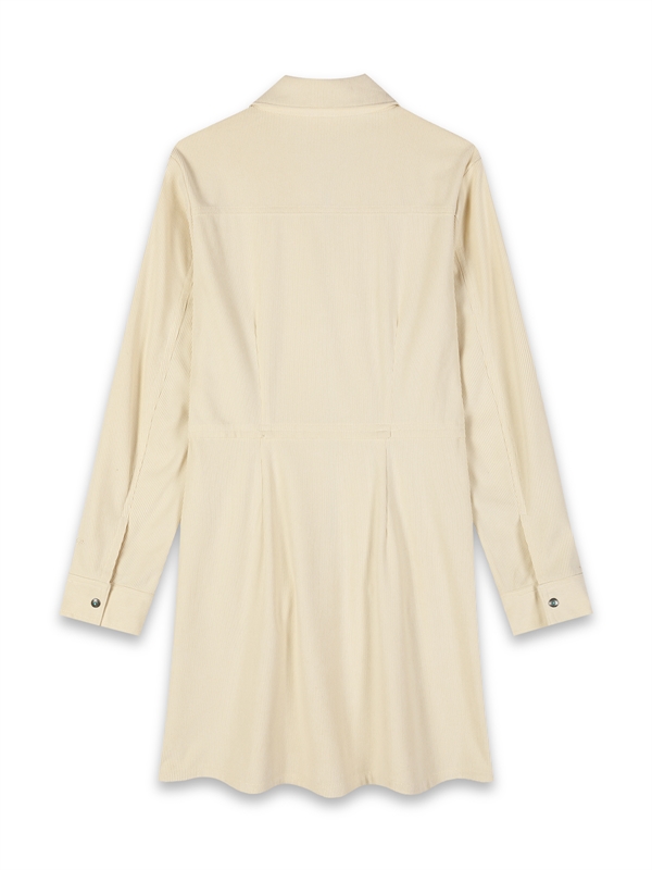 Corduroy Zip Up Dress