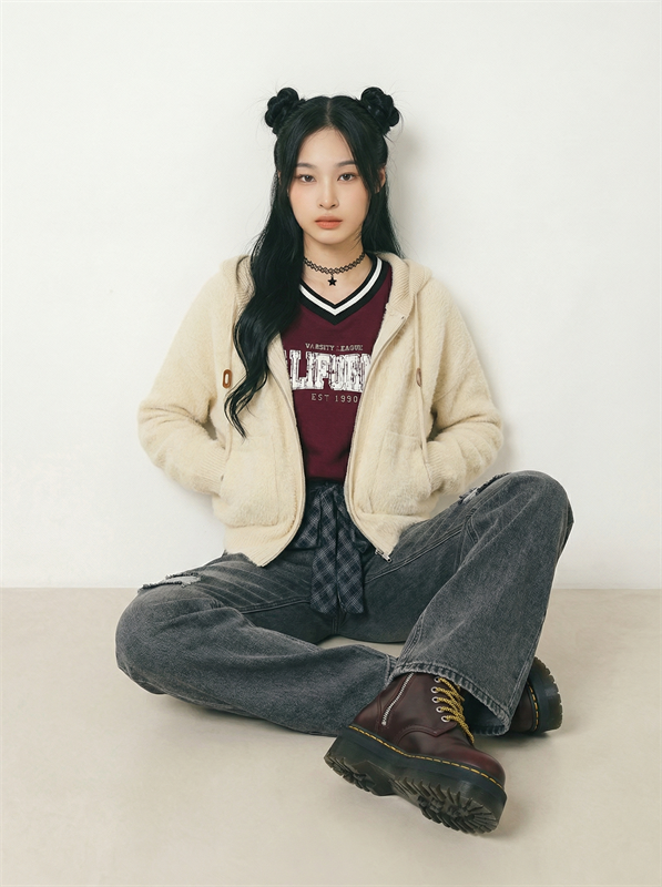 Hooded Fuzzy Cardigan