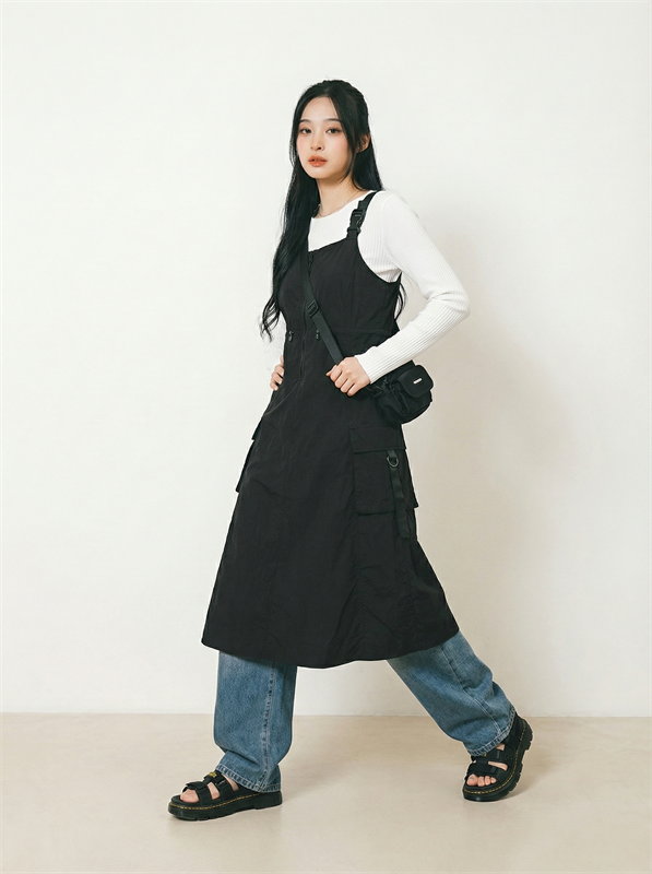 Adjustable Straps Flare Dress