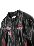  PU Leather Moto Jacket