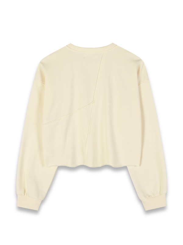 Asymmetric Cut Print Sweatshirt