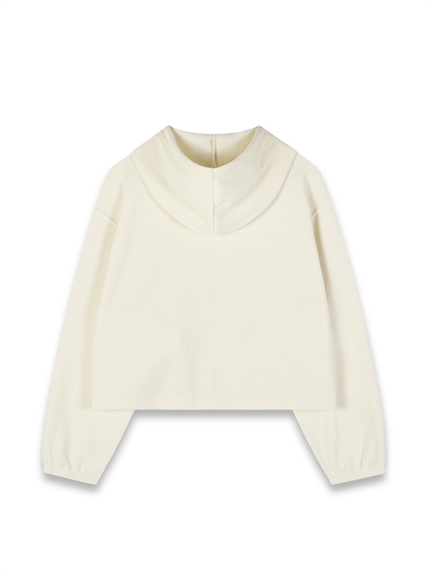 Hooded Zipper Knit Jacket