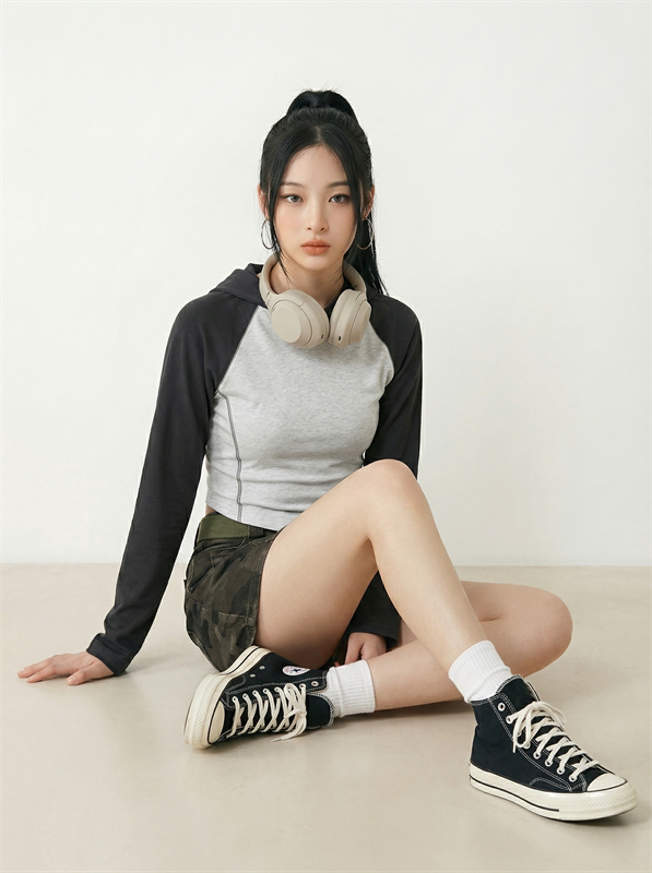 Contrast Colour Hoodie