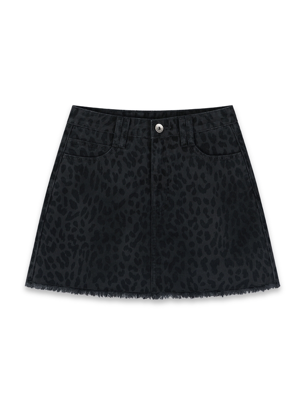 Leopard Print Mini Skirt