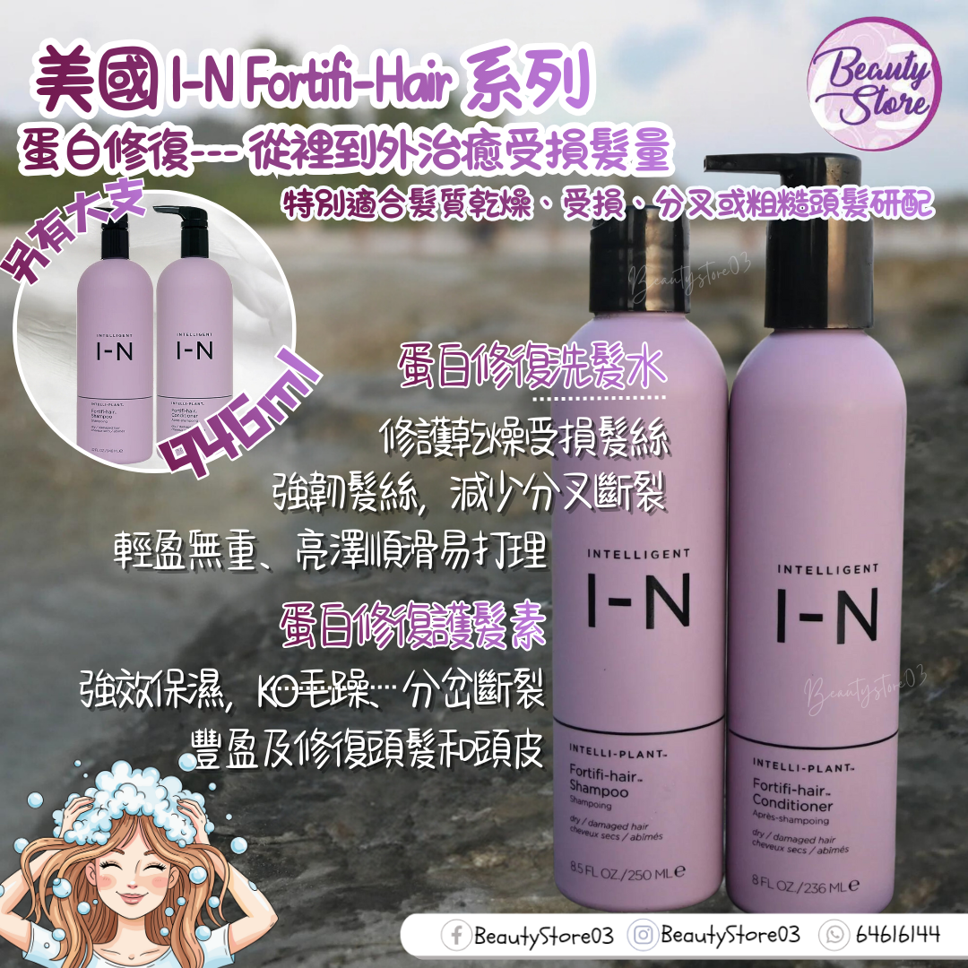 Intelligent Nutrients Fortifi-hair蛋白修復洗護系列 (2個SIZE)