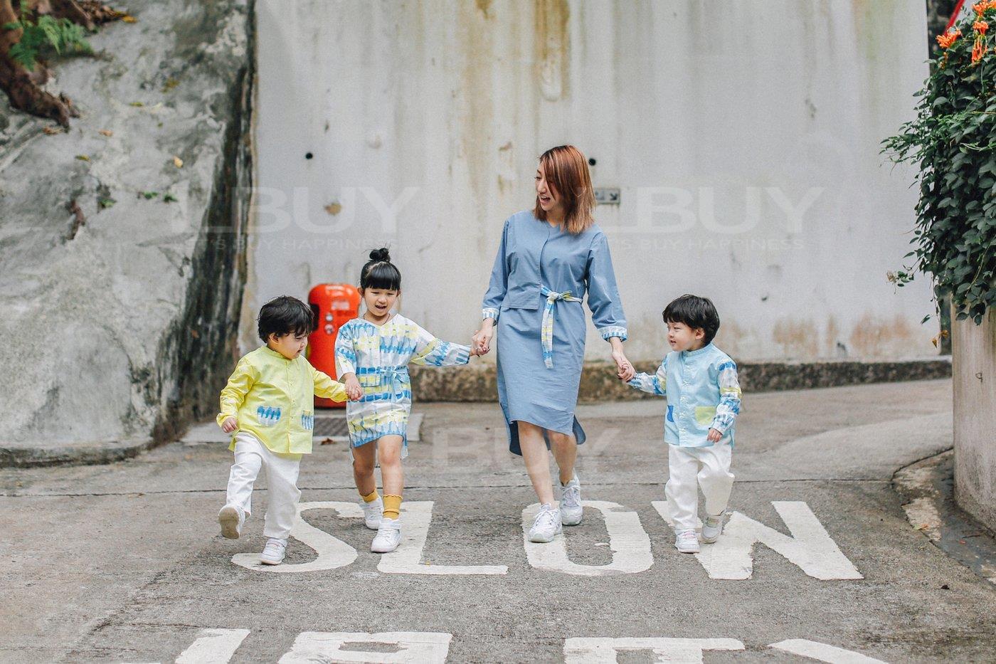 ABSTRACT PATTERN SHIRT - BLUE