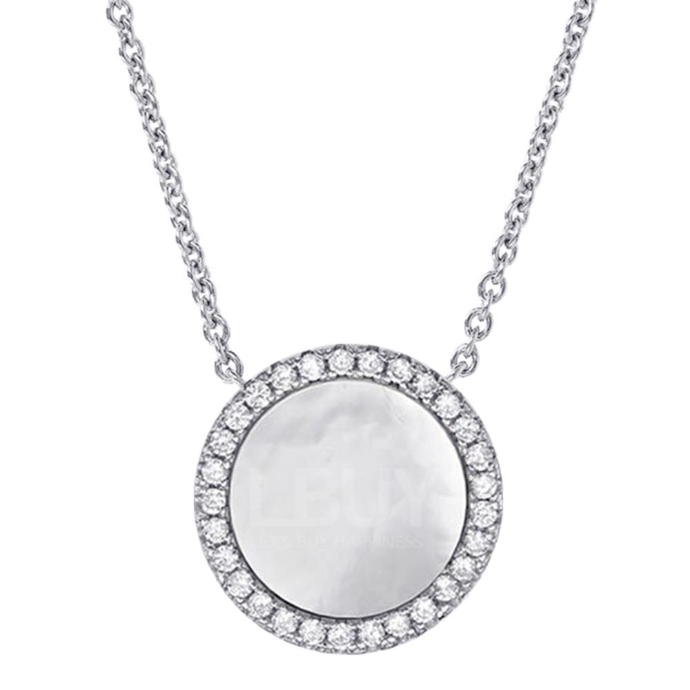 Star Wheel- 925 sterling silver mounted with cz and mother of pearl Necklace