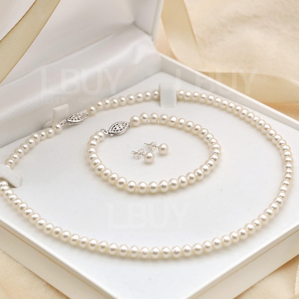 Cultured fresh water pearl with sterling silver premium gift set
