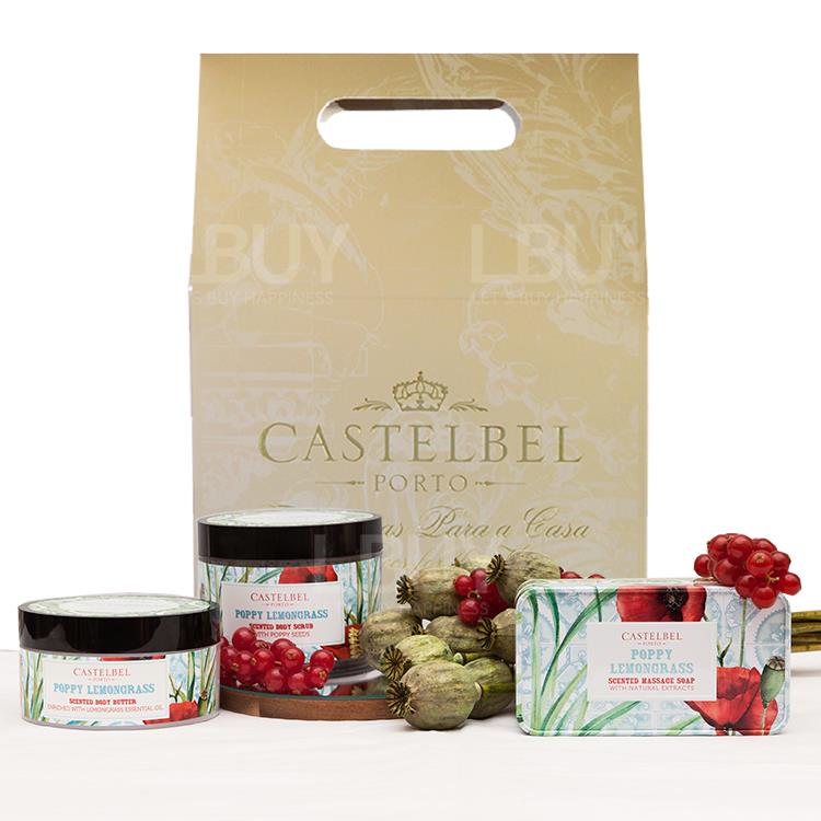 Castelbel Smoothie Poppy Lemongrass Body Care Set