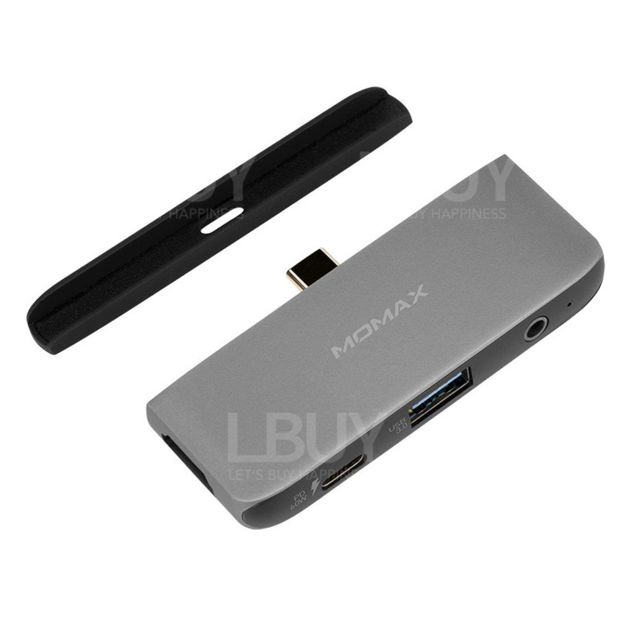Onelink 4合1 USB-C 擴充器(灰)#DH11E