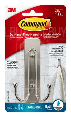 3M BATH36-SN-ES Command Bath L Double Hook