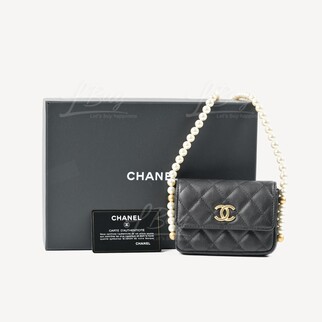 Chanel Flap Card Holder With Chain Imitation Pearl Strap Bag Crossbody Bag AP2185