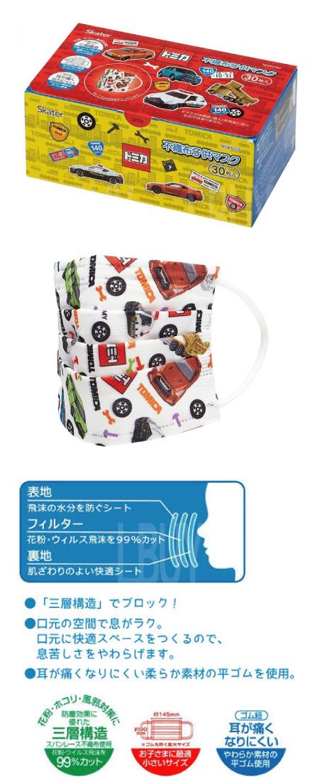 Skater Pla Rail non-woven mask 30pcs (yellow)