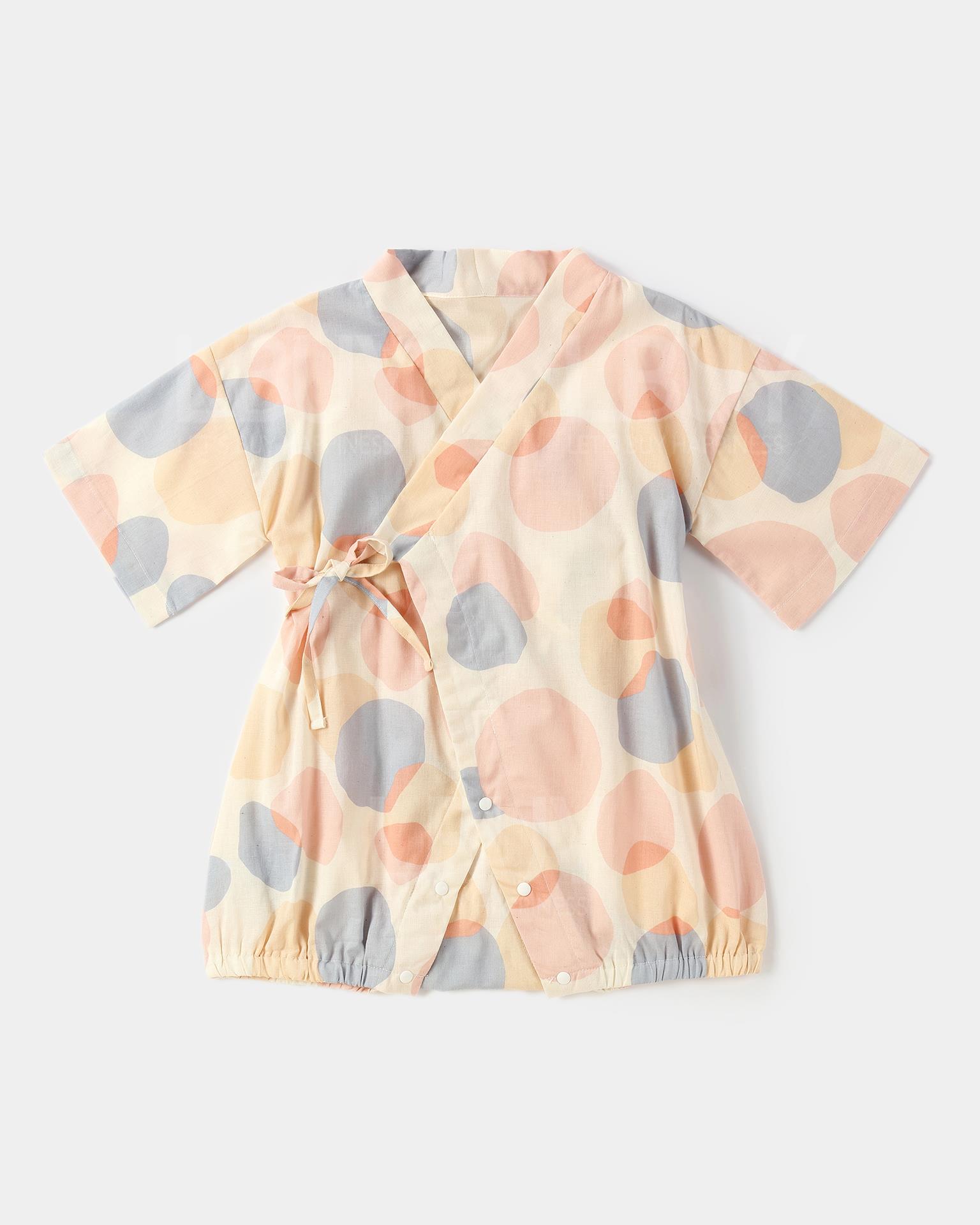 嬰兒和服 - 粉彩泡泡